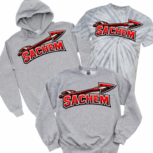 Sachem Arrow - Athletic Gray | Waverly Elementary Spiritwear Fundraiser | LI Spirit & Sports Apparel