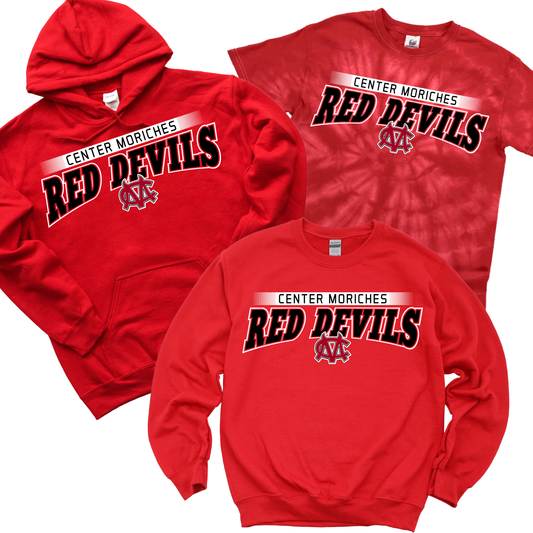 Center Moriches Red Devils Arch - Red | Center Moriches HS Spiritwear Fundraiser | LI Spirit & Sports Apparel