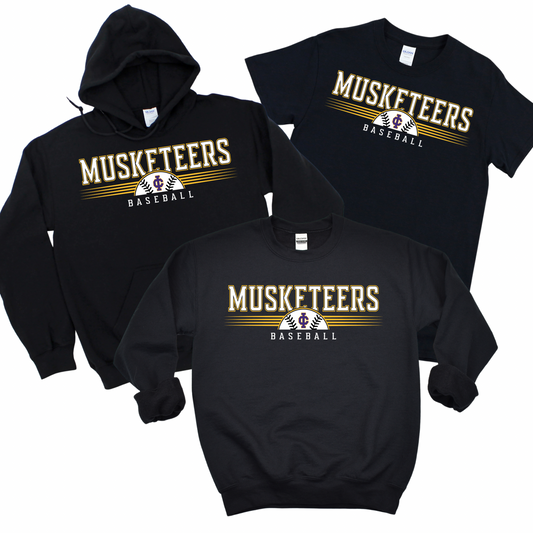 CI Musketeers Baseball - Black | CI Baseball Spiritwear Fundraiser | LI Spirit & Sports Apparel