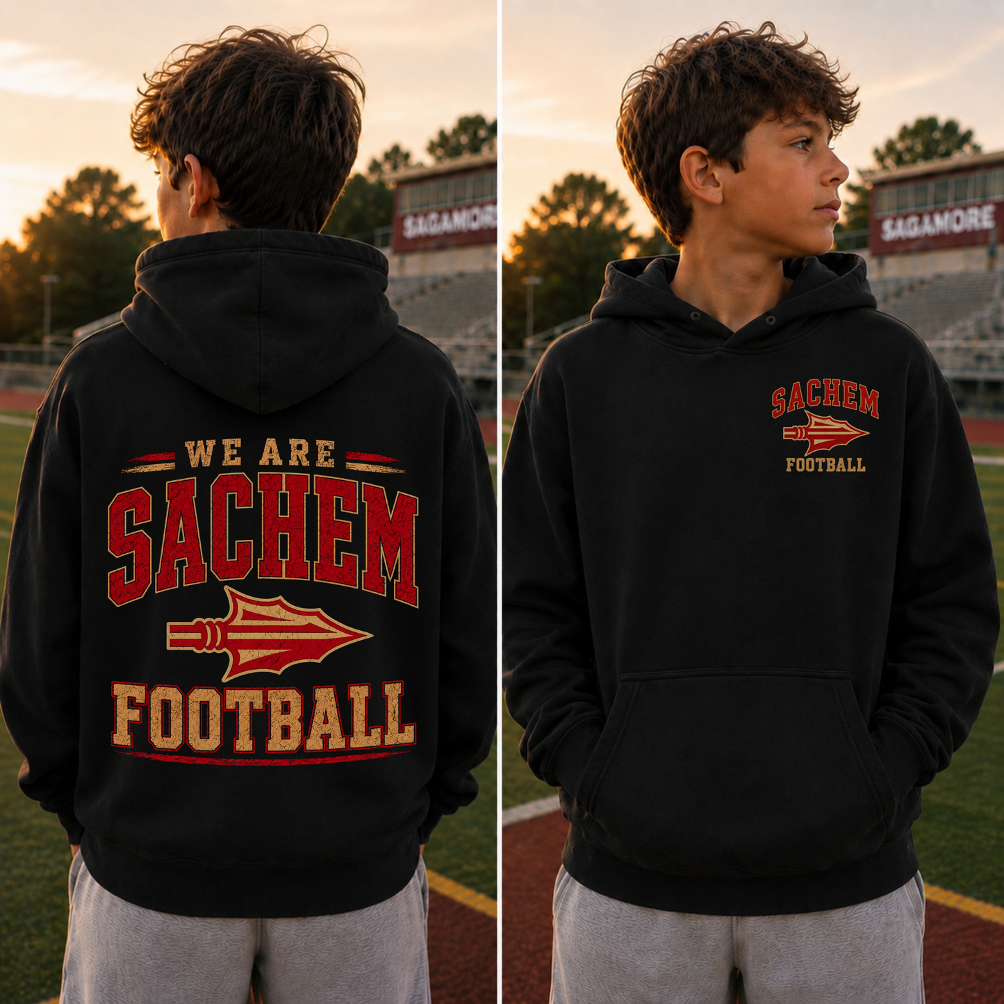 We Are Sachem Football - Black | Sagamore Football | LI Spirit & Sports Apparel