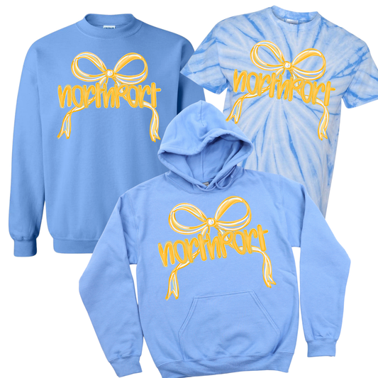 Northport Bow - Carolina Blue | Pulaski Road Spiritwear Fundraiser | LI Spirit & Sports Apparel