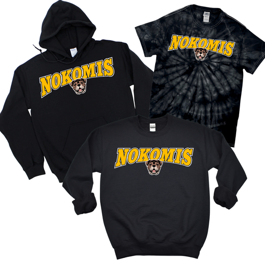 Nokomis Classic Arch - Black | Nokomis Elementary Spiritwear Fundraiser | LI Spirit & Sports Apparel