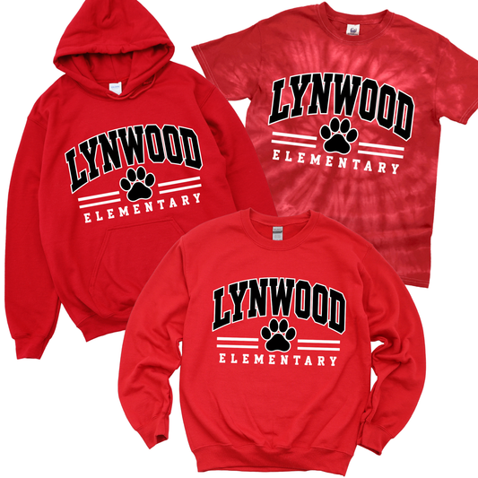 Lynwood Paw Pride - Red | Lynwood Spiritwear Fundraiser | LI Spirit & Sports Apparel