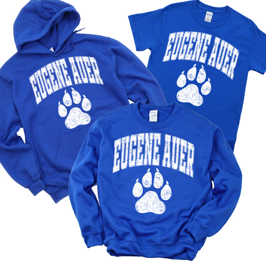 Varsity Eugene Auer Paw Print | Eugene Auer Spiritwear Fundraiser | LI Spirit & Sports Apparel