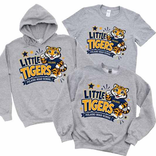 Pulaski Little Tigers - Athletic Gray | Pulaski Road Spiritwear Fundraiser | LI Spirit & Sports Apparel