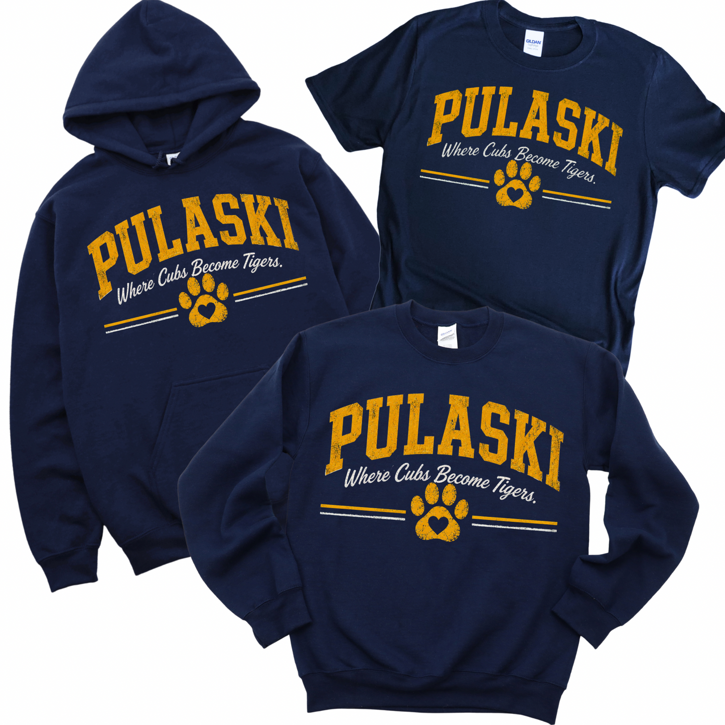 Pulaski Cubs to Tigers - Navy | Pulaski Road Spiritwear Fundraiser | LI Spirit & Sports Apparel