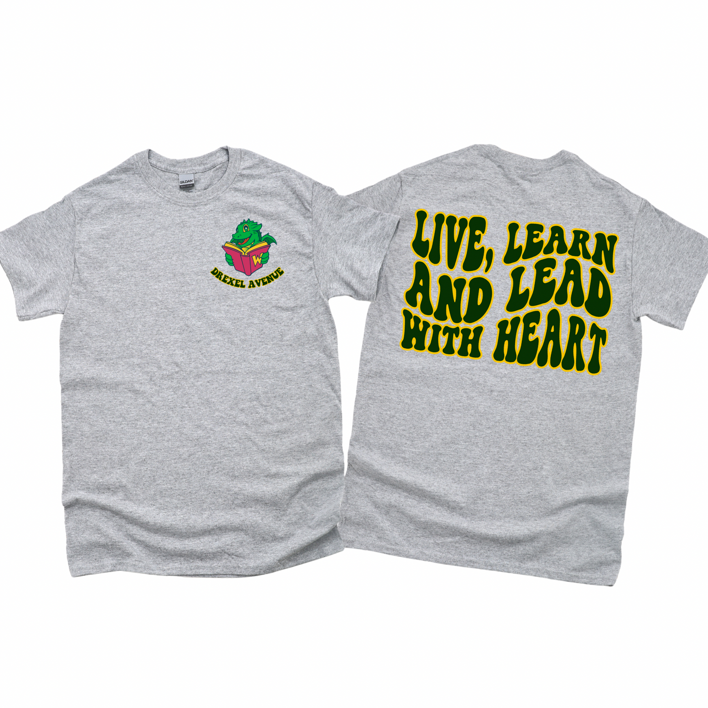 Drexel Avenue - Live Learn and Lead with Heart - Athletic Gray | Drexel Avenue Apparel | LI Spirit & Sports Apparel
