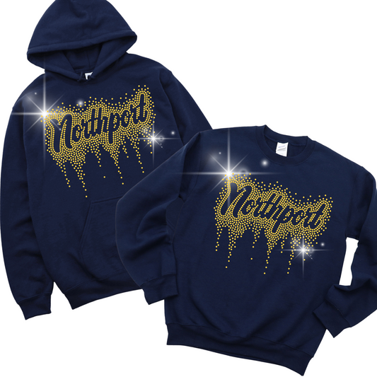 Rhinestone Northport Drip | Pulaski Road Spiritwear Fundraiser | LI Spirit & Sports Apparel