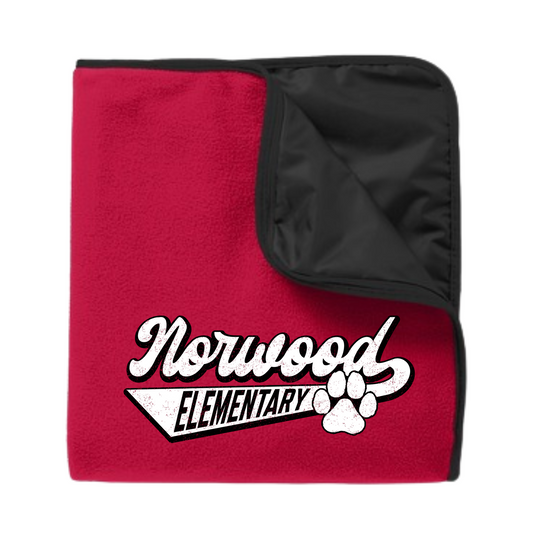 Norwood Fleece & Poly Travel Blanket | Norwood Elementary Spiritwear Fundraiser | LI Spirit & Sports Apparel