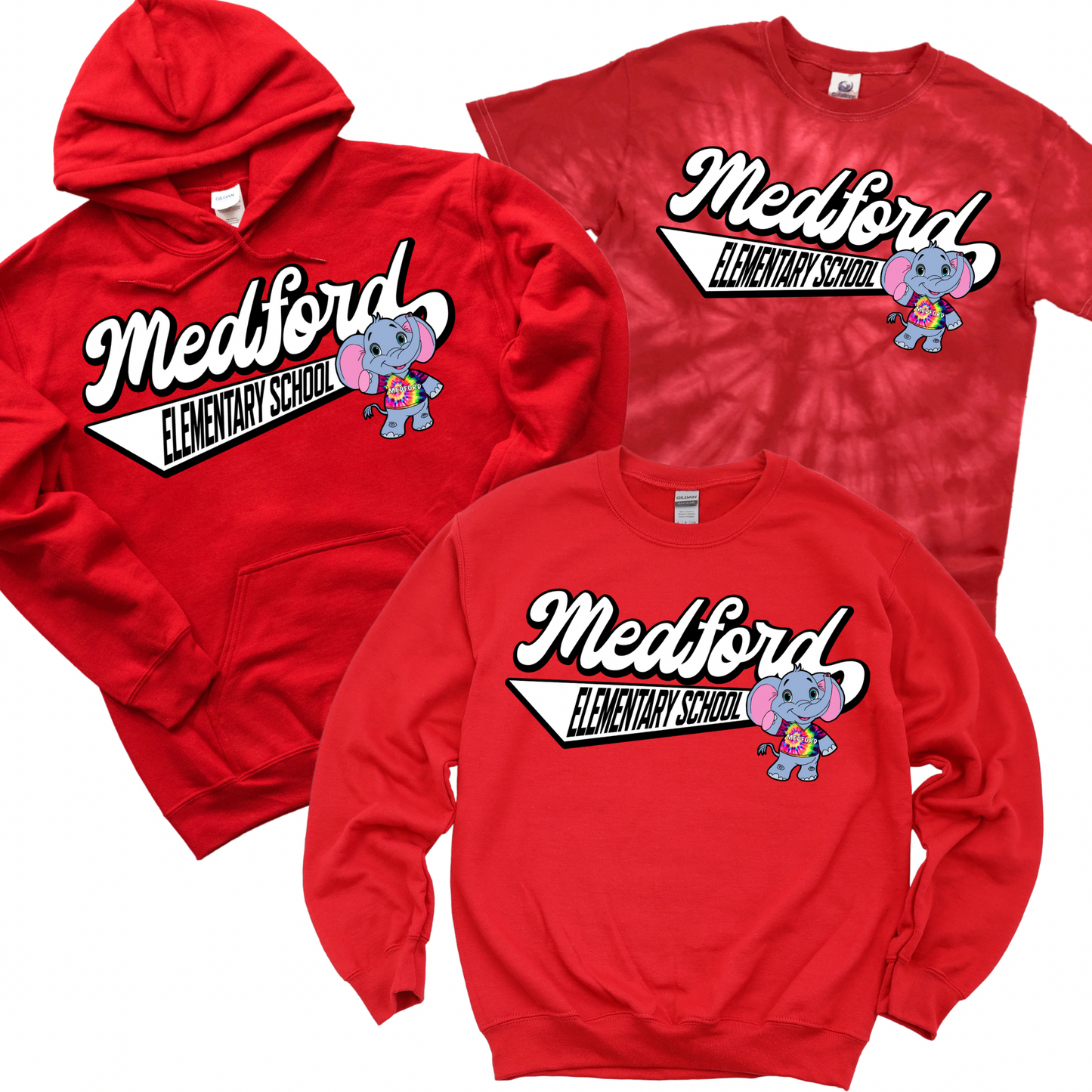 Retro Medford Elementary - Red | Medford Ave Elementary Spiritwear Fundraiser | LI Spirit & Sports Apparel