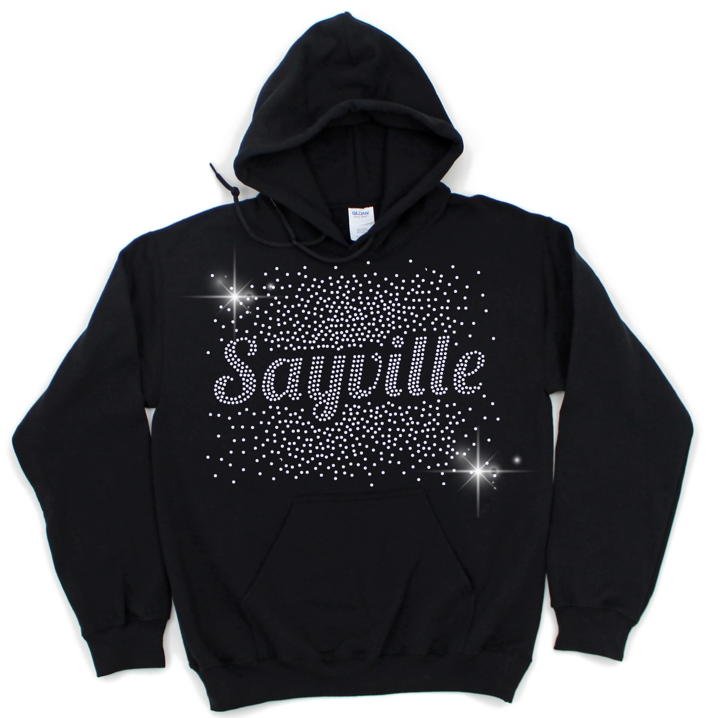 Rhinestone Sayville Hoodie | Sayville Cheer Fundraiser | LI Spirit & Sports Apparel