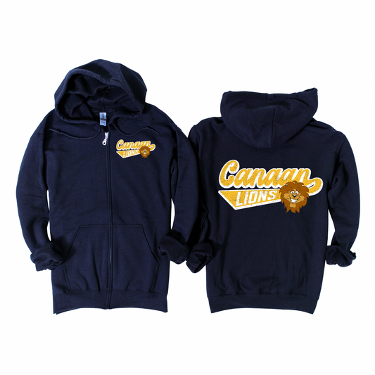 Retro Canaan Elementary Zip-Up Hoodie | Canaan Spiritwear Fundraiser | LI Spirit & Sports Apparel