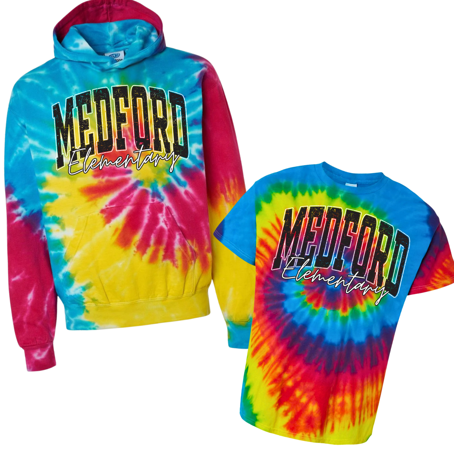 Varsity Medford Ave Elementary Tie Dye | Medford Ave Elementary Spiritwear Fundraiser | LI Spirit & Sports Apparel