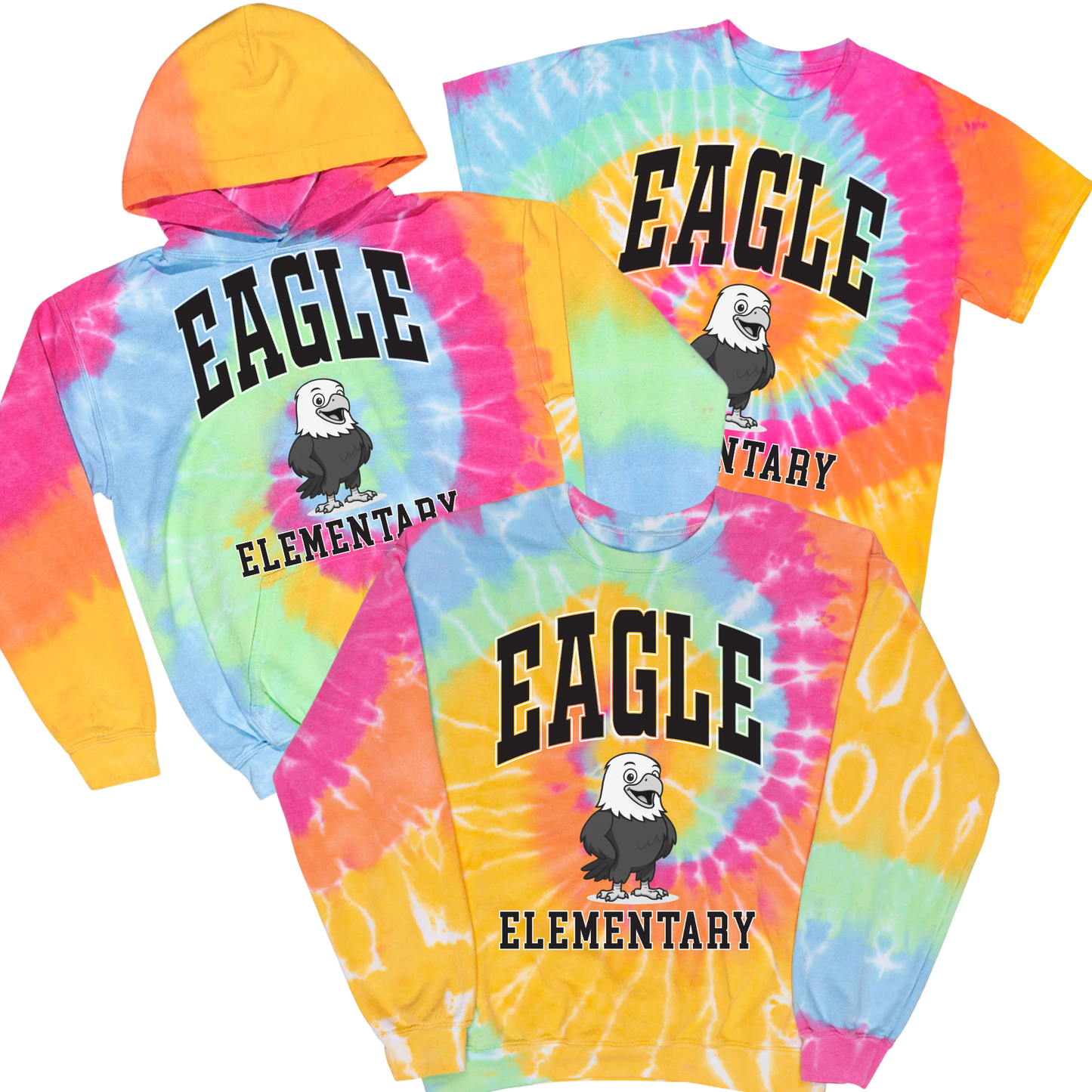 Varsity Eagle Elementary Tie Dye | Eagle Elementary Spiritwear Fundraiser | LI Spirit & Sports Apparel