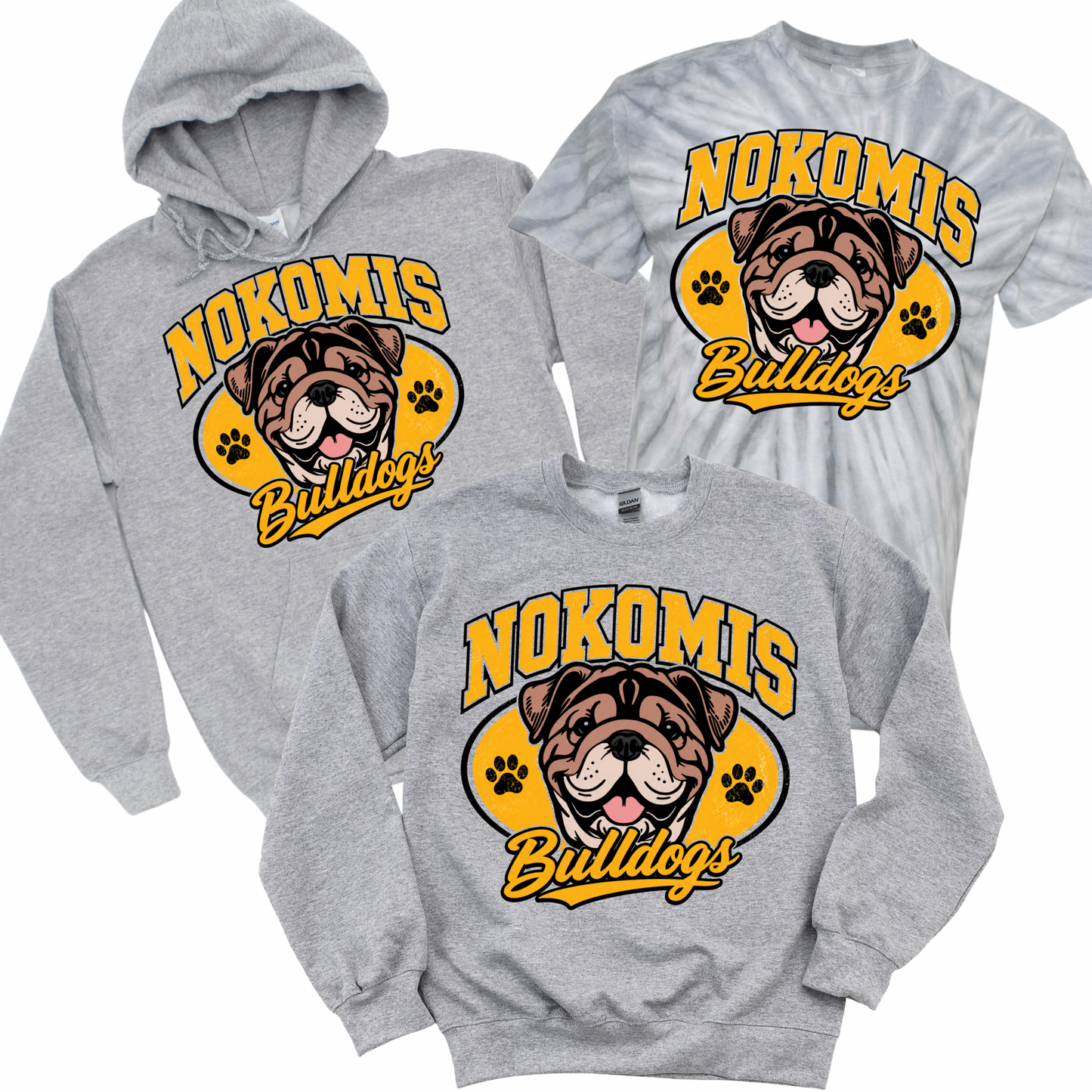Nokomis Bulldog Pride - Athletic Gray | Nokomis Elementary Spiritwear Fundraiser | LI Spirit & Sports Apparel