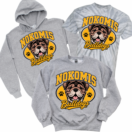Nokomis Bulldog Pride - Athletic Gray | Nokomis Elementary Spiritwear Fundraiser | LI Spirit & Sports Apparel