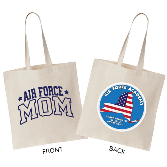 Air Force Mom Tote Bag | USAFA Parents Club of Greater NY Fundraiser | LI Spirit & Sports Apparel