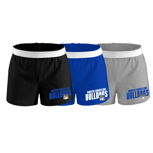 North Babylon Bulldogs Girls/Womens Shorts | Woods Road Spiritwear Fundraiser | LI Spirit & Sports Apparel