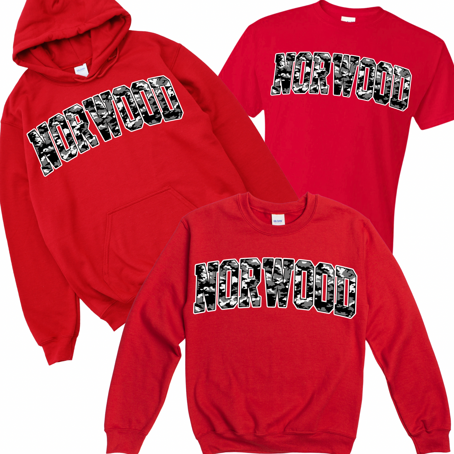 Norwood Camo - Red | Norwood Ave Spiritwear Fundraiser | LI Spirit & Sports Apparel