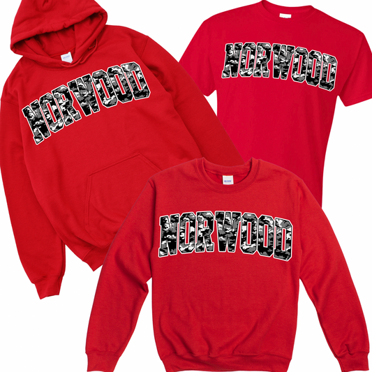 Norwood Camo - Red | Norwood Ave Spiritwear Fundraiser | LI Spirit & Sports Apparel