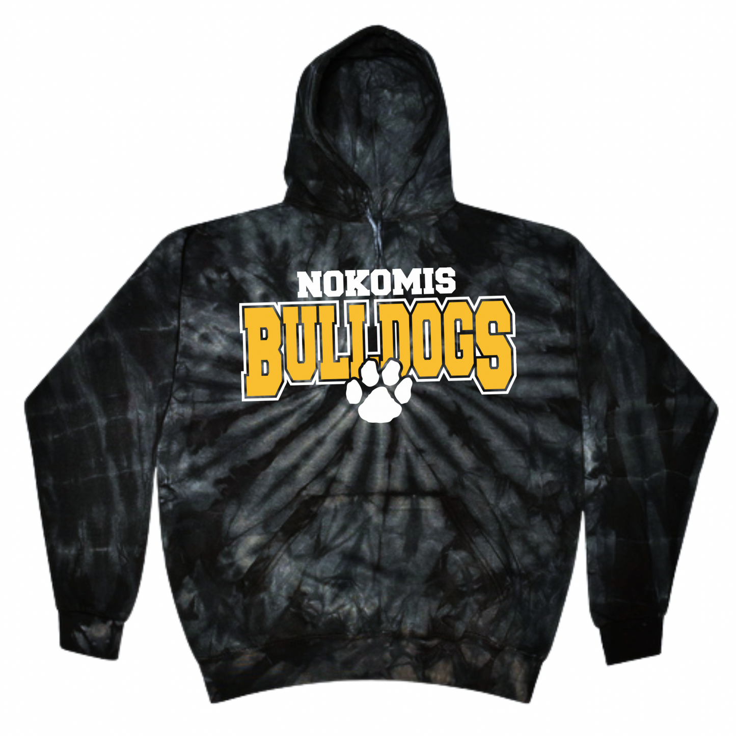 Nokomis Bulldogs Tie Dye Hoodie | Nokomis Spiritwear Fundraiser | LI Spirit & Sports Apparel