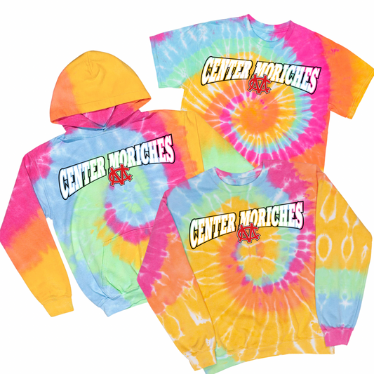 CM Varsity Arch Tie Dye | Center Moriches MS Spiritwear Fundraiser | LI Spirit & Sports Apparel