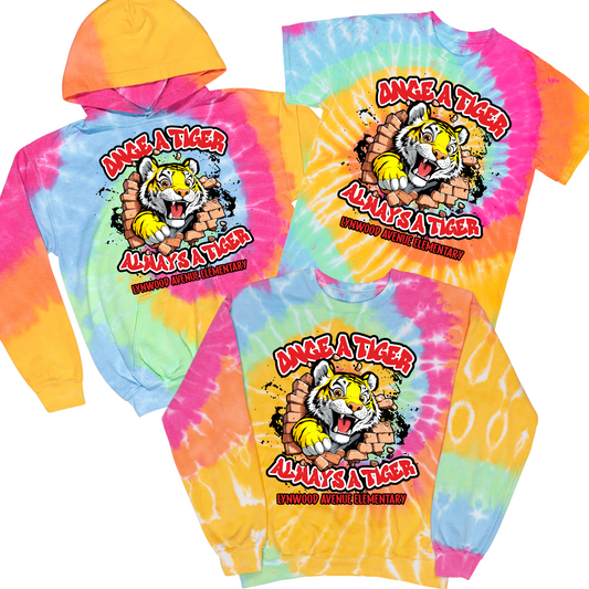Once a Tiger Always a Tiger Tie Dye | Lynwood Spiritwear Fundraiser | LI Spirit & Sports Apparel