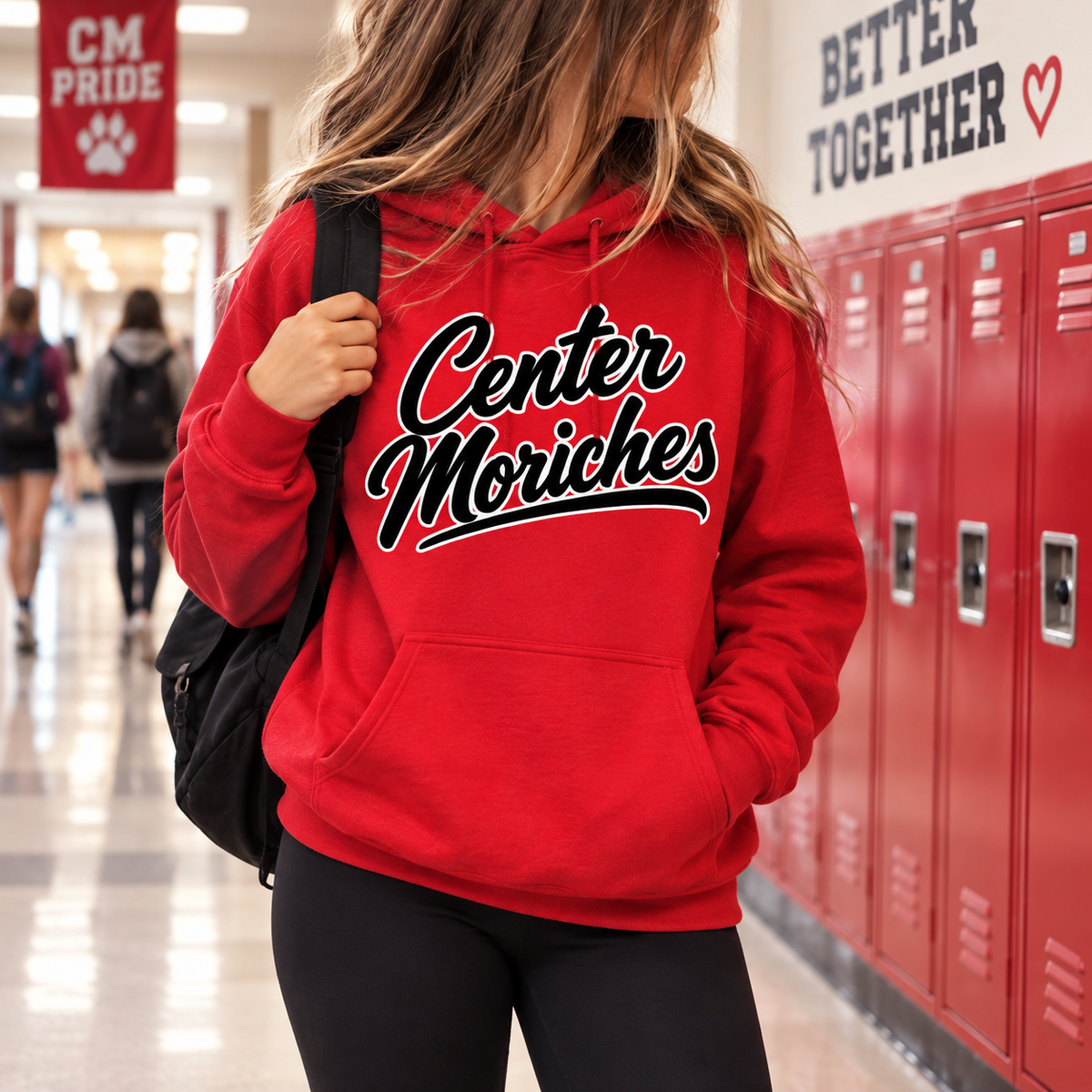 Moriches Script - Red | Center Moriches MS Spiritwear Fundraiser | LI Spirit & Sports Apparel
