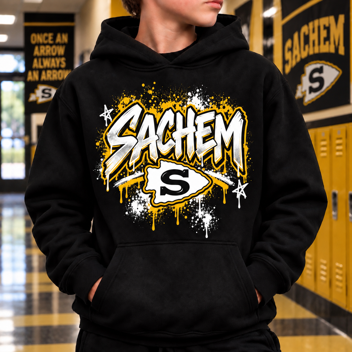 Sachem Hype (Gold) - Black | Sachem Apparel | LI Spirit & Sports Apparel