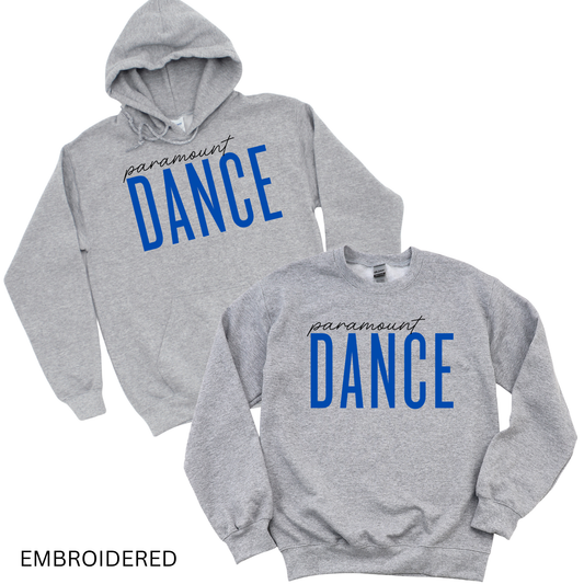 Embroidered Paramount Dance - Athletic Gray | Paramount Dance Academy | LI Spirit & Sports Apparel