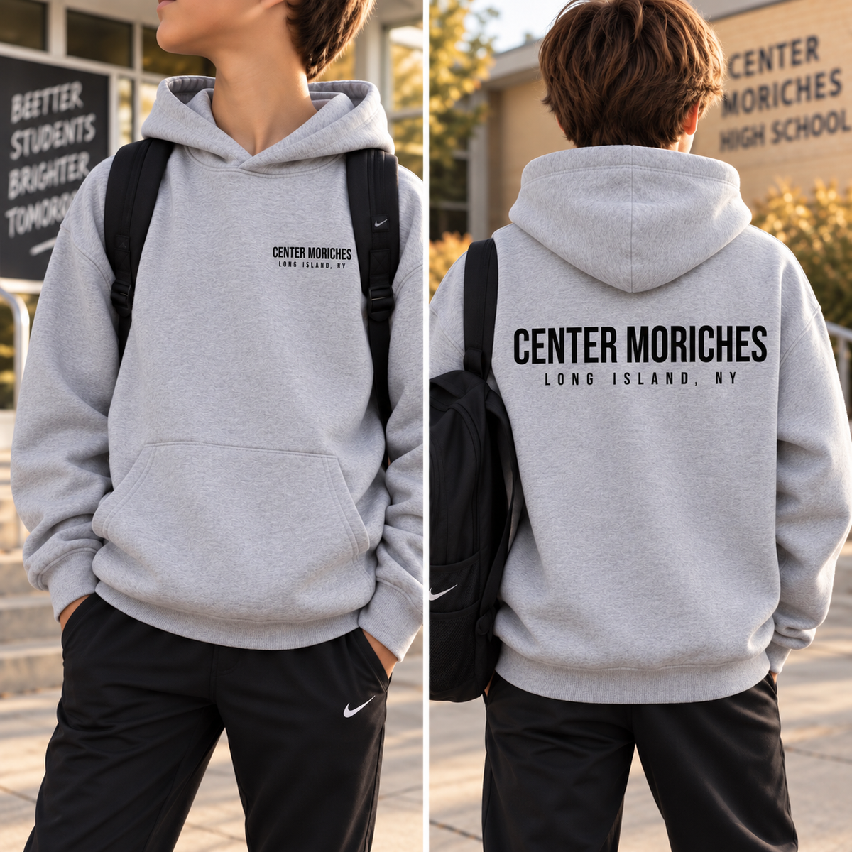 Essentials Center Moriches Long Island, NY - Athletic Gray | Center Moriches MS Spiritwear Fundraiser | LI Spirit & Sports Apparel