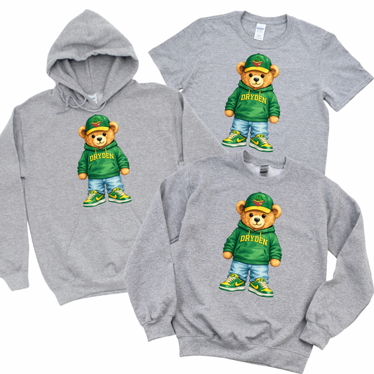 Varsity Bear: Dryden Edition - Athletic Gray | Dryden Spiritwear Fundraiser | LI Spirit & Sports Apparel