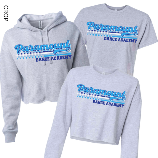 Paramount Speedway Cropped - Athletic Gray [Adult Sizes Only] | Paramount Dance Academy | LI Spirit & Sports Apparel
