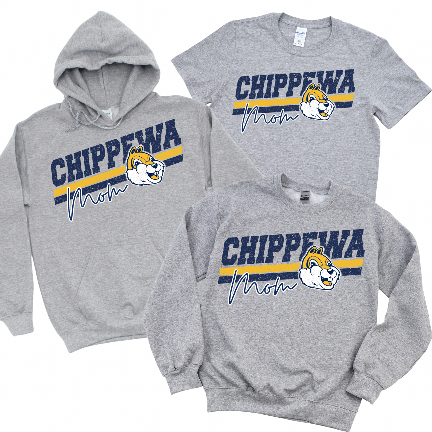 Chippewa Mom - Gray | Chippewa Spiritwear Fundraiser | LI Spirit & Sports Apparel