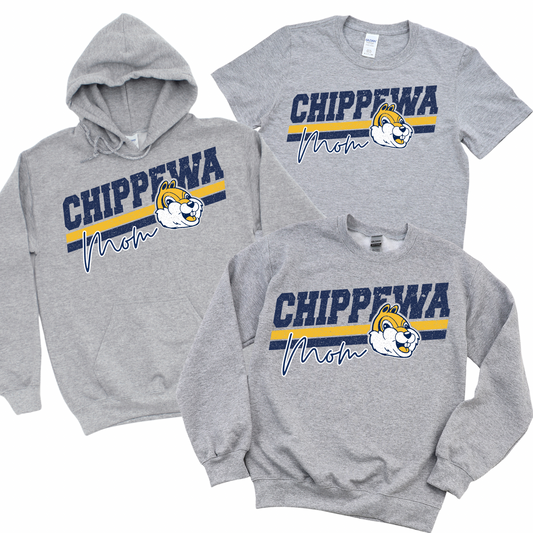 Chippewa Mom - Gray | Chippewa Spiritwear Fundraiser | LI Spirit & Sports Apparel