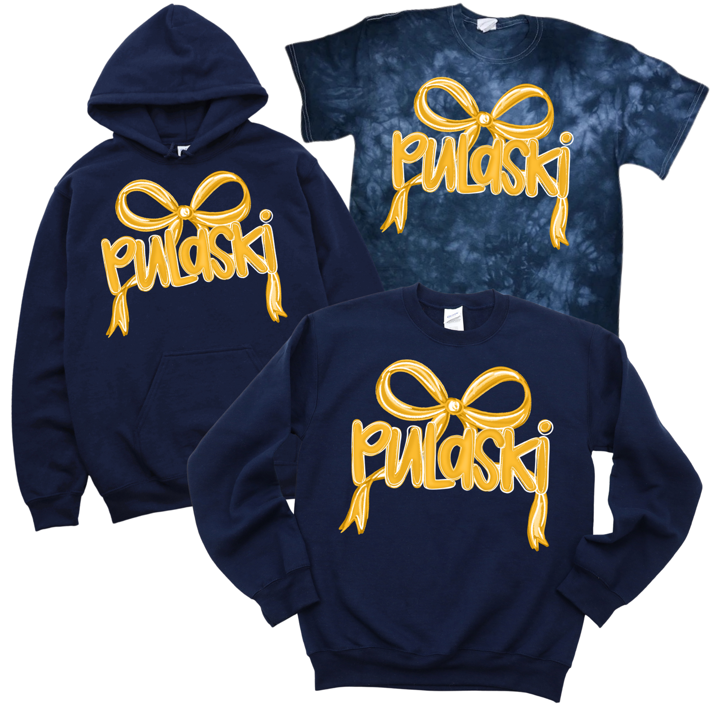 Pulaski Bow - Navy | Pulaski Road Spiritwear Fundraiser | LI Spirit & Sports Apparel