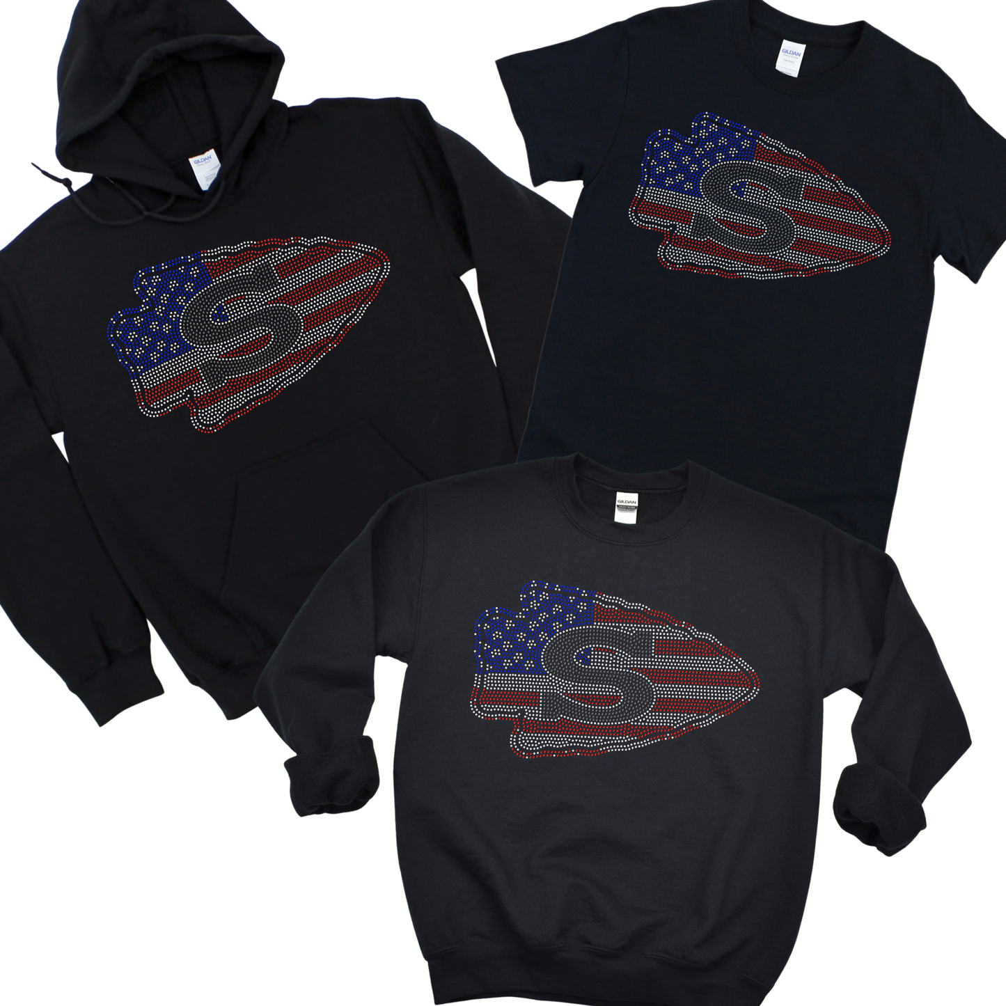 Rhinestone Sachem Flag | Nokomis Spiritwear Fundraiser | LI Spirit & Sports Apparel
