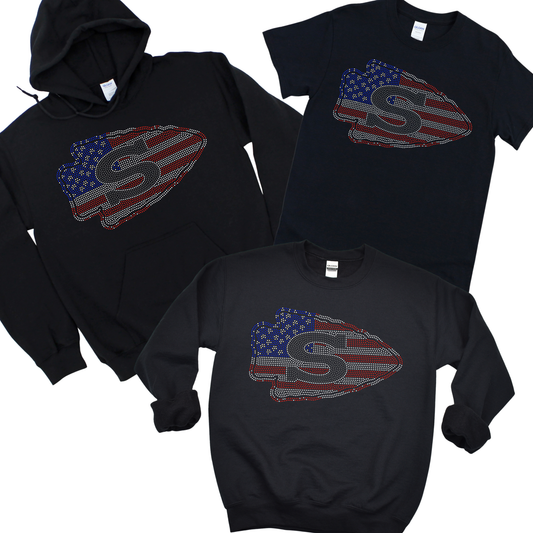 Rhinestone Sachem Flag | Nokomis Spiritwear Fundraiser | LI Spirit & Sports Apparel