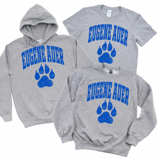 Varsity Eugene Auer Paw Print | Eugene Auer Spiritwear Fundraiser | LI Spirit & Sports Apparel