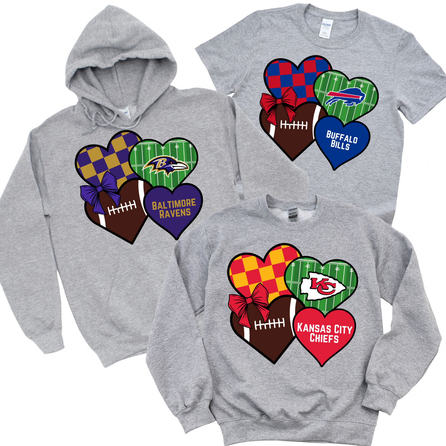 NFL Football Heart | Sports Apparel | LI Spirit & Sports Apparel