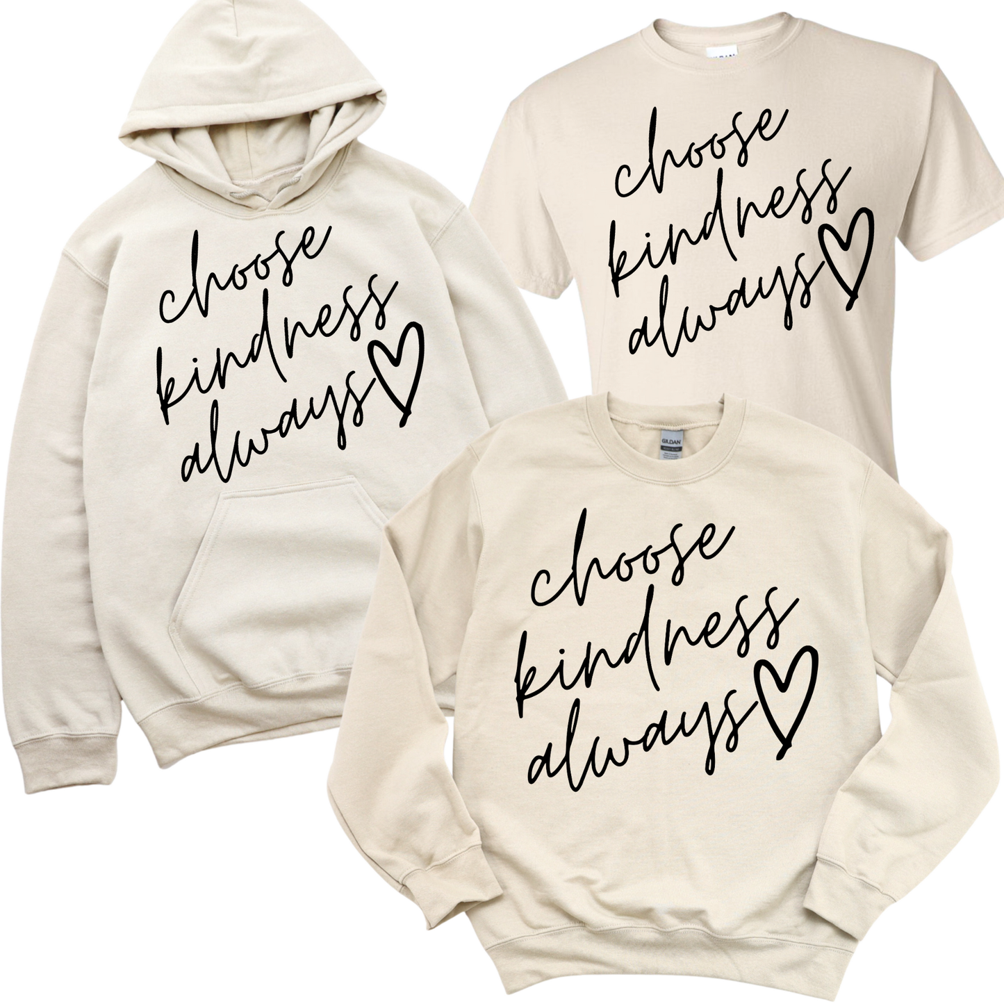 Choose Kindness Script - Sand | Kindness Club Fundraiser | LI Spirit & Sports Apparel