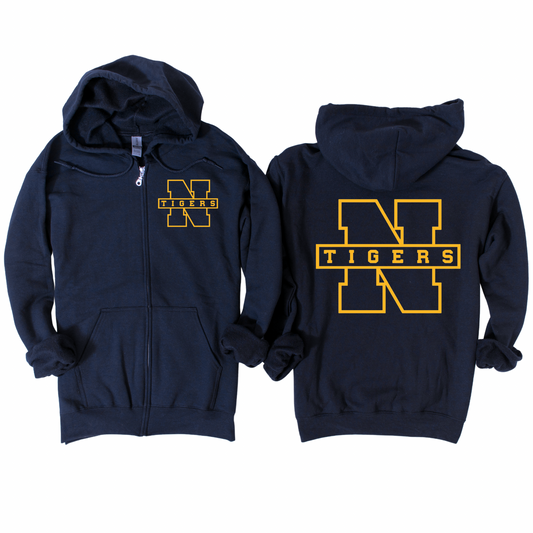 Northport Tigers Zip-Up Hoodie | Pulaski Road Spiritwear Fundraiser | LI Spirit & Sports Apparel