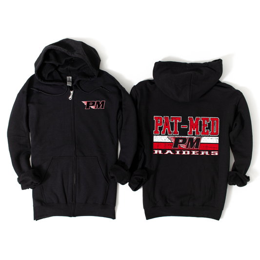 Vintage Pat-Med Zip-Up Hoodie - Black | Canaan Spiritwear Fundraiser | LI Spirit & Sports Apparel