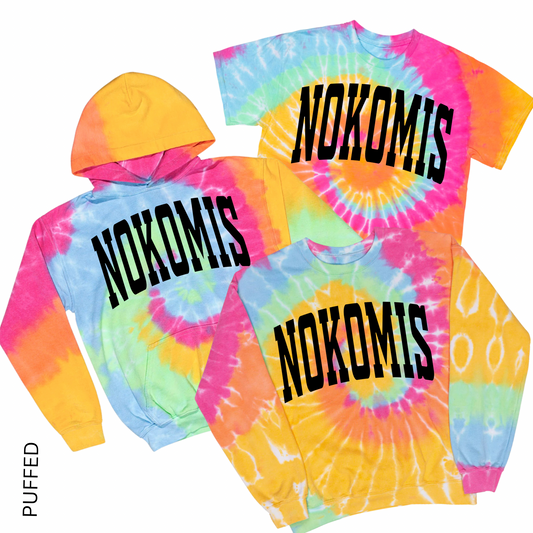 Puffed Nokomis Tie Dye | Nokomis Spiritwear Fundraiser | LI Spirit & Sports Apparel