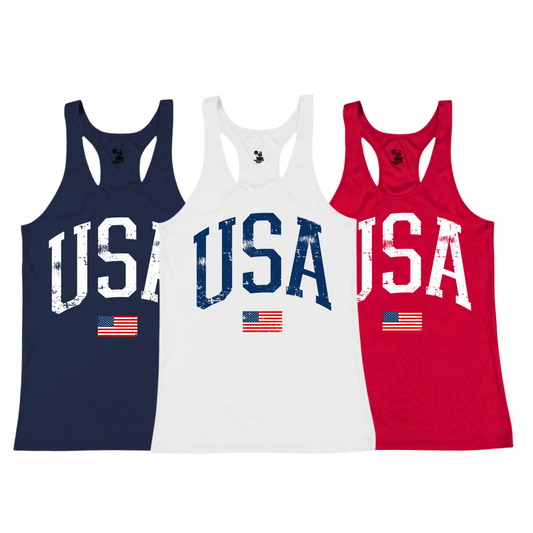 USA Womens/Girls Tank Top | USA Collection | LI Spirit & Sports Apparel
