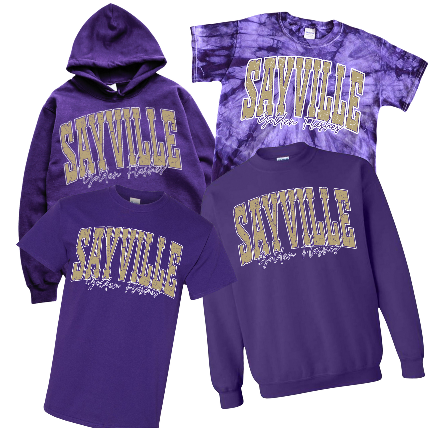 Varsity Sayville Golden Flashes | Sayville Cheer Spiritwear Fundraiser | LI Spirit & Sports Apparel