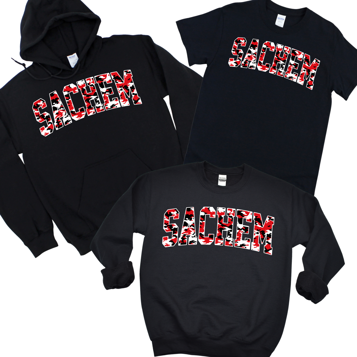 Camo Sachem - Black | Lynwood Spiritwear Fundraiser | LI Spirit & Sports Apparel