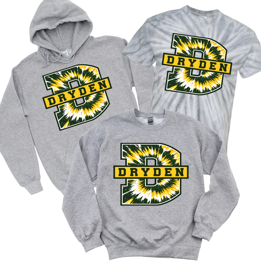Dryden Tie Dye - Athletic Gray | Dryden Elementary Spiritwear Fundraiser | LI Spirit & Sports Apparel