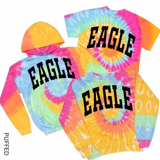 Puffed Eagle Tie Dye | Eagle Elementary Spiritwear Fundraiser | LI Spirit & Sports Apparel