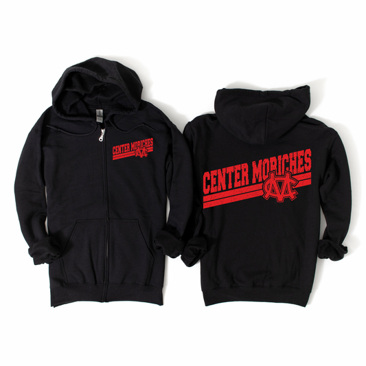 On the Tilt: Center Moriches Zip-Up Hoodie | Center Moriches MS Spiritwear Fundraiser | LI Spirit & Sports Apparel
